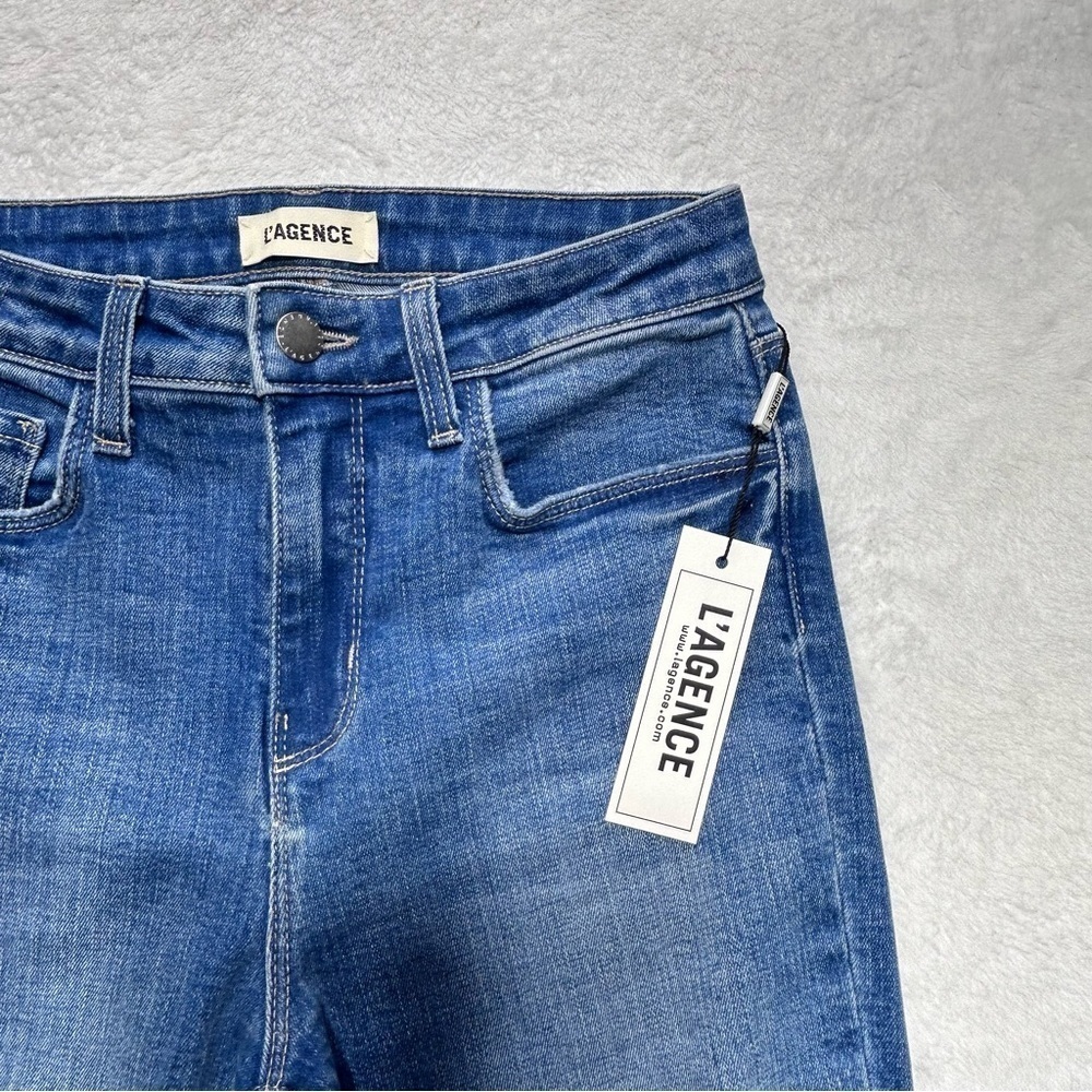 L’agence Jeans Womens 25 Marguerite High Rise Skinny Jeans Medium Wash New - Picture 9 of 15